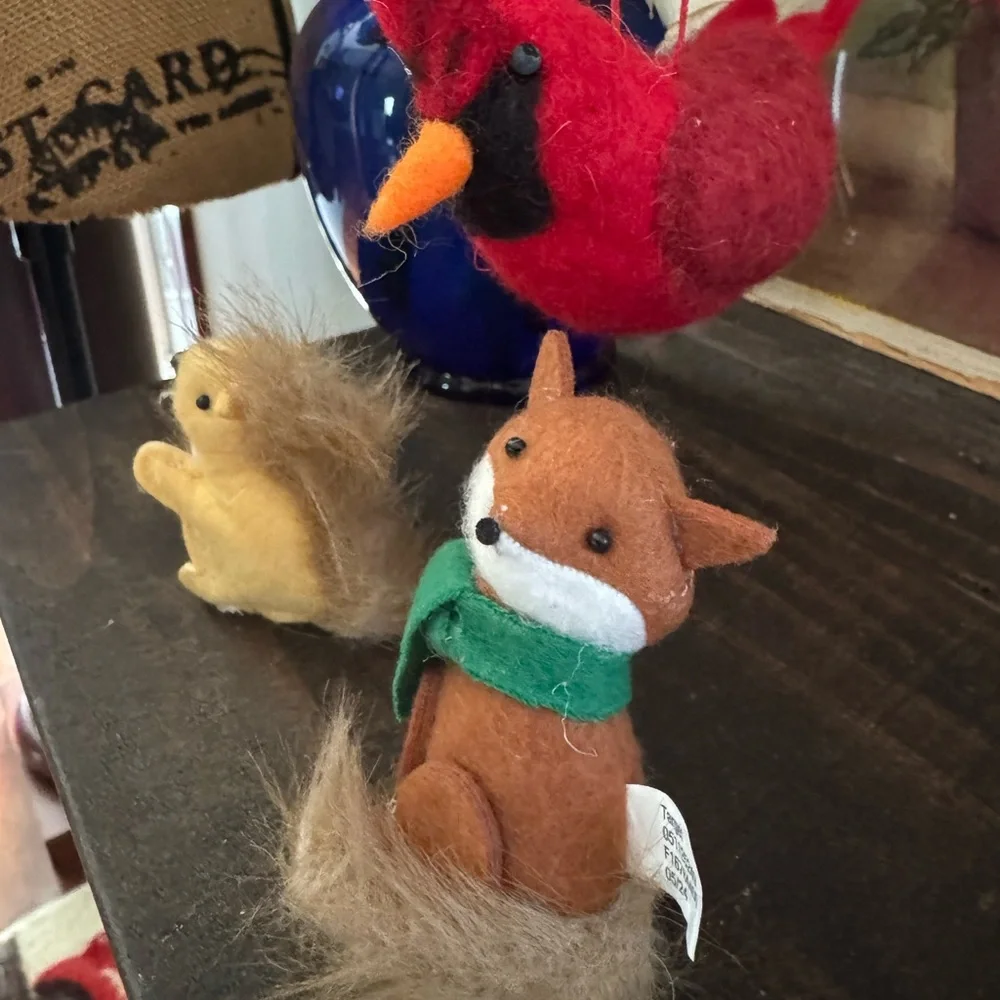 3 Target Felt Animal Holiday Decorations